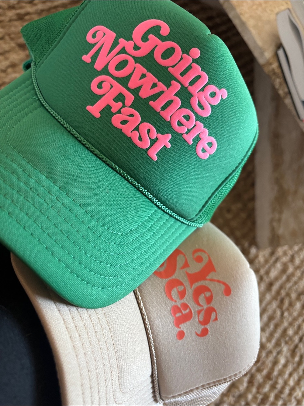 2 truckers hats
